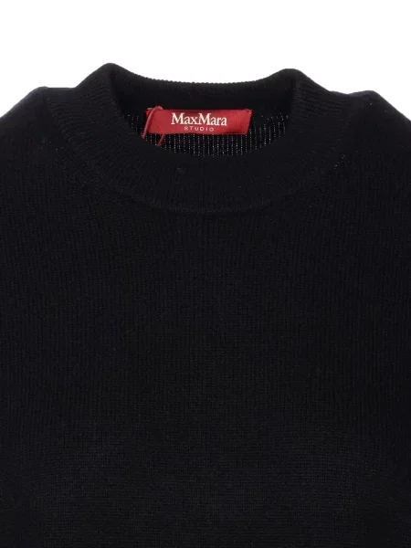 Pulover Max Mara cu decolteu rotund negru