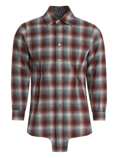 Карирана риза Maison Margiela кафяво