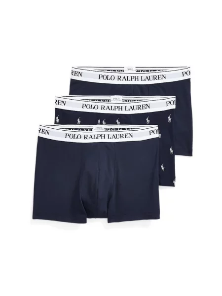 Bokserki Polo Ralph Lauren ze stretchu 3 w 1 niebieskie
