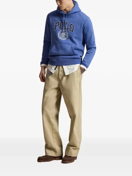 Polo majica Polo Ralph Lauren s vezom keper karirana plava