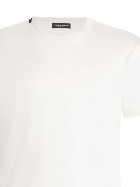 Kerek nyakú póló Dolce & Gabbana fehér