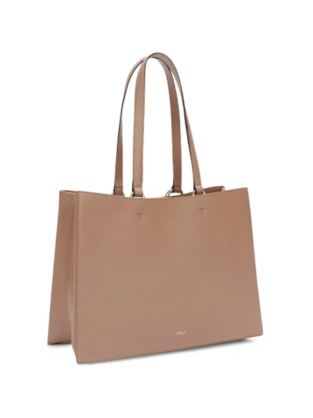 Τσάντα shopper Furla καφέ