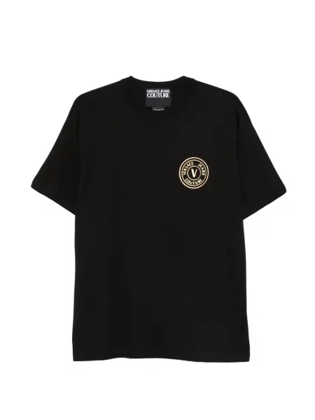 Tricou Versace Jeans Couture cu autograf negru