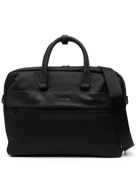 Geantă pentru laptop Calvin Klein cu autograf negru