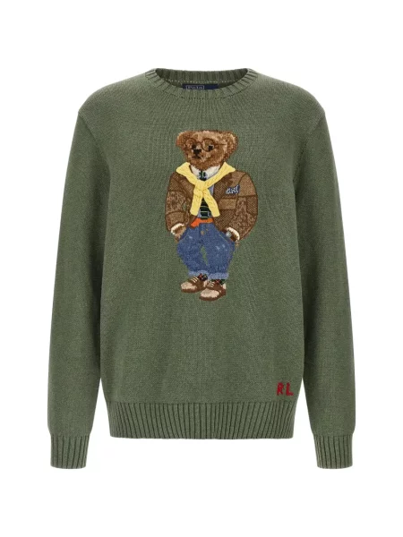 Pulover Polo Ralph Lauren cu decolteu rotund verde