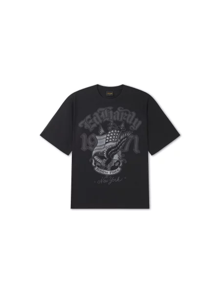 Ed Hardy Tricou gri / negru alb