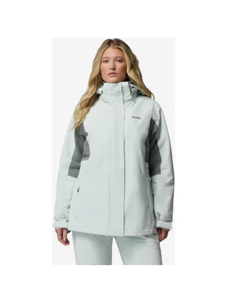 Kurtka z kapturem Columbia Bugaboo IV Fleece Interchange biało zielonkawy S biała