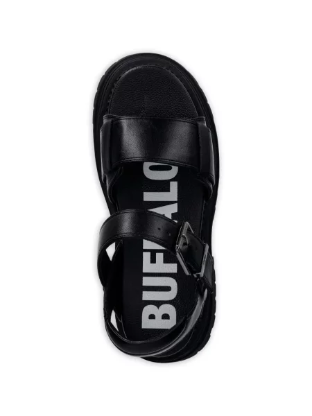 Sandale Buffalo cu cataramă chunky negru