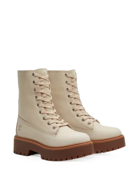 Botine Timberland cu șireturi cu platformă din dantelă