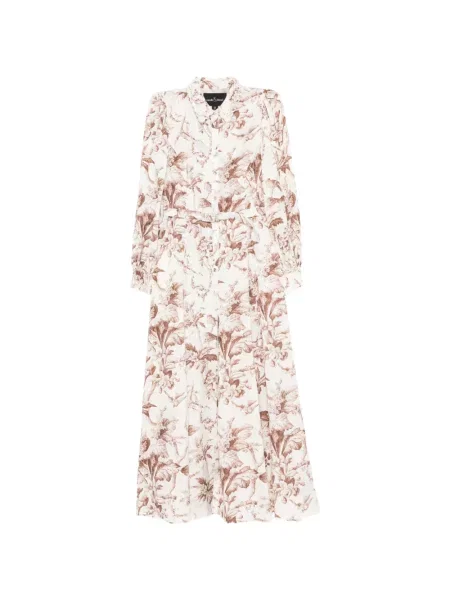 Rochie tip cămașă Needle & Thread din jacard alb
