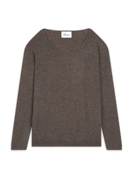 JUST CASHMERE Svetr Fiona šedobéžová
