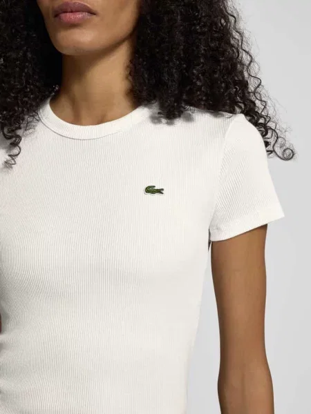 T-shirt LACOSTE Tee-Shirt Flour 40 biała