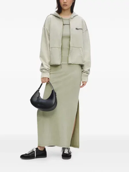 Rochie din denim Karl Lagerfeld Jeans verde