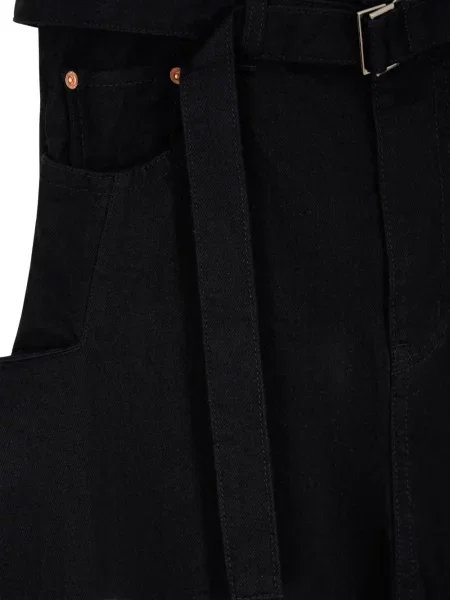 Fustă din denim Sacai negru