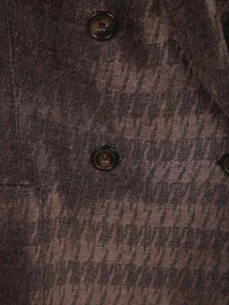 Μπλέιζερ Emporio Armani houndstooth διπλόκουμπα καφέ