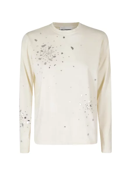 Lung tricou Des Phemmes alb