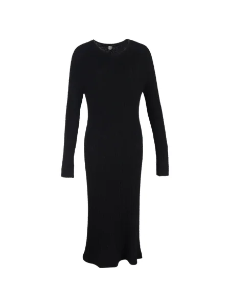 Rochie maxi Toteme tricotate lungă de costum negru