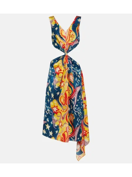 Sukienka midi Marni z nadrukiem do kolan garniturowa