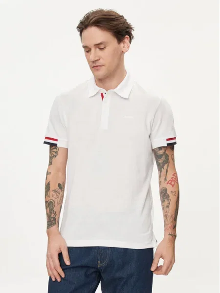 Geox Tricou polo alb