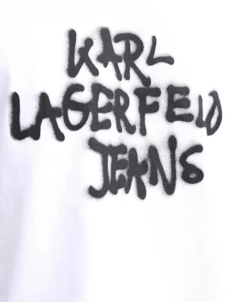 Футболка Karl Lagerfeld Jeans візерунок білий