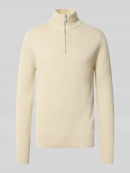 Bluza z kołnierzem o kroju regular fit z czystej bawełny model ‘DANE’ Selected Homme biała
