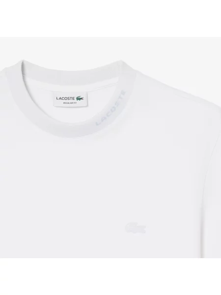 Lacoste Żakardowy T-Shirt Piké Z Logo Commuter biały