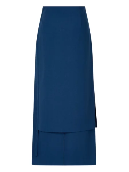 Fusta maxi Studio Tomboy cu cataramă lungă albastru