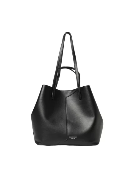 Shopperka Emporio Armani skórzana czarna