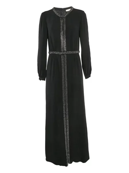 Rochie maxi Tory Burch de mătase negru