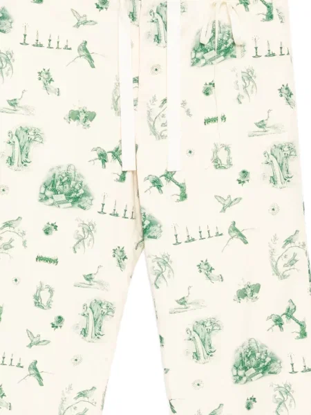 Pantaloni Midorikawa cu imagine cu cordon