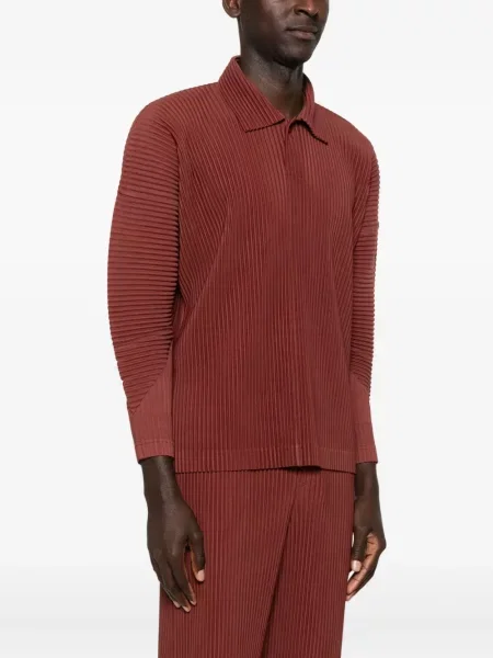 Πλισέ polo Homme Plissé Issey Miyake καφέ