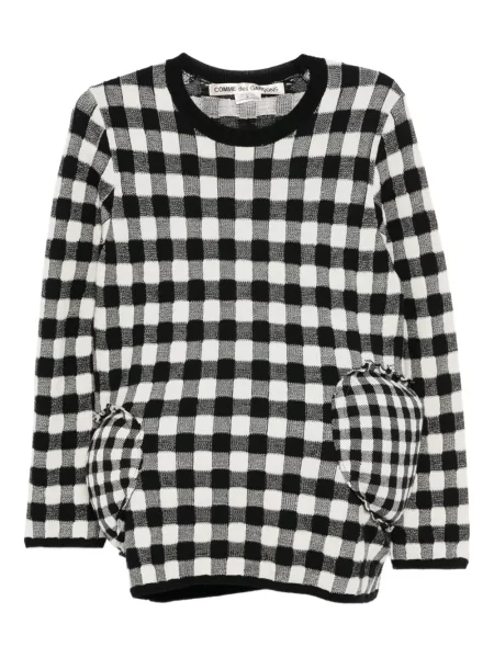 Kockás szvetter Comme Des Garçons fekete
