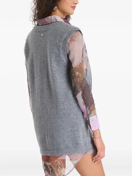 Rochie mini Desigual cu decolteu în V gri
