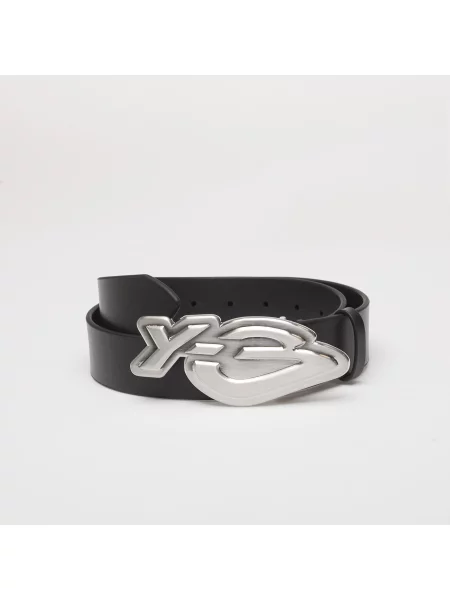 B LOGO BELT pasek skórzany czarny