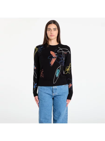 Sweter Desigual z długim rękawem czarny