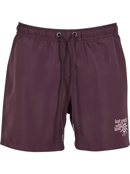 Lost Youth Plavecké šortky With Love cyclam / světle růžová