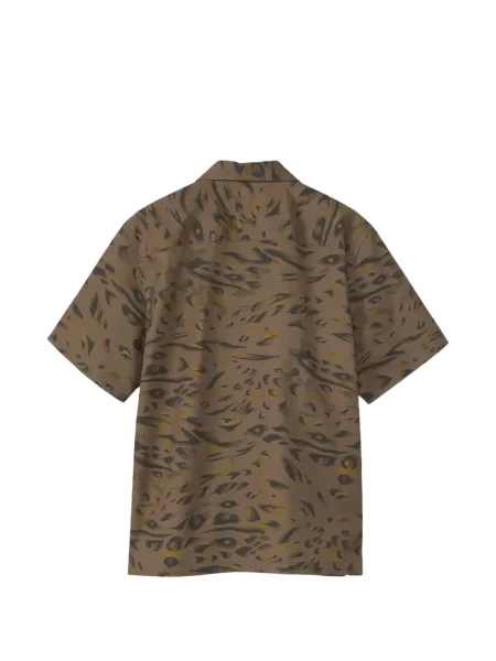 Leopárdmintás ing Carhartt Wip nyomtatás barna