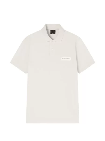 Tricou polo Armani Exchange cu autograf