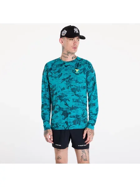 Тениска с дълъг ръкав Under Armour с принт черно