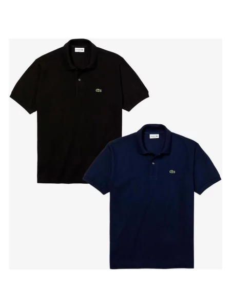 Pack koszulka polo Lacoste Classic Fit granatowa 2 sztuki XS czarna