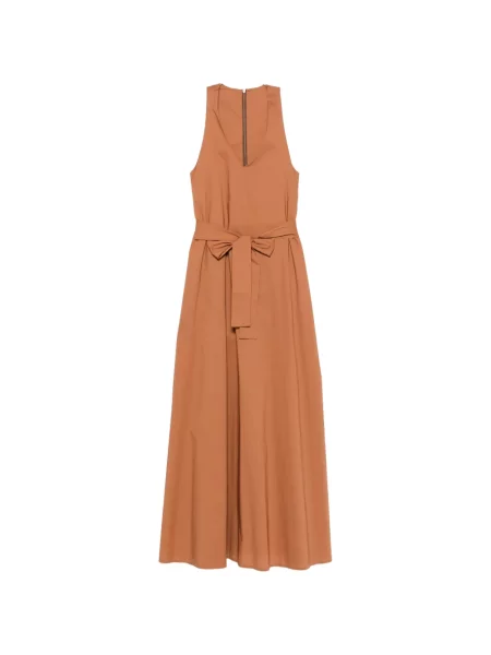 Rochie maxi Moutaki fără mâneci maro