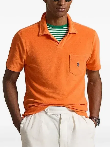 Curea Polo Ralph Lauren cu broderie din fleece cu șireturi albastru