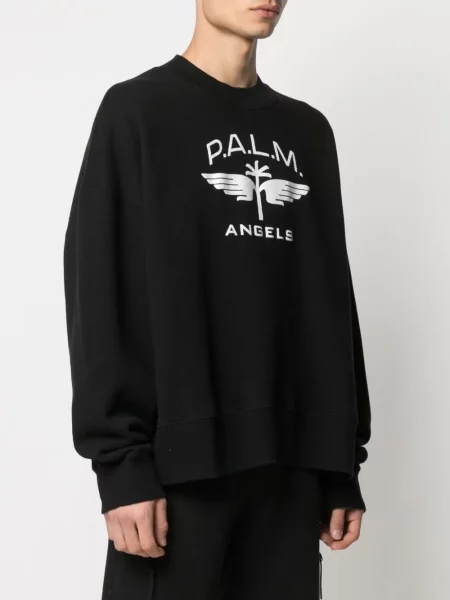 Hanorac Palm Angels cu imagine negru