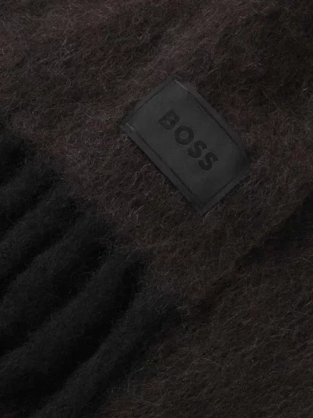 Szal z mieszanki wełny i alpaki model Boss szara
