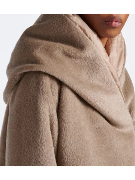 Reversibil palton Max Mara de lână bej