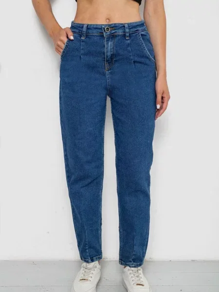 Джинси мом Ager синій