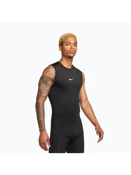 Фитнес футболка Nike без рукавов белая