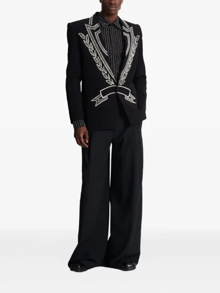 Geacă Balmain de cristal negru