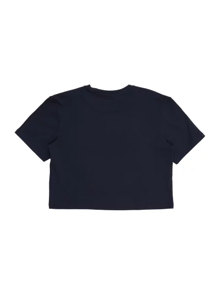 Guess Majica Mornarsko modra Relaxed Fit bela