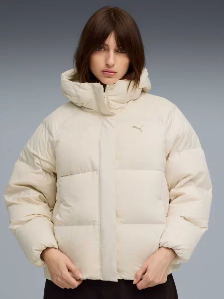 Пуховик PUMA Hooded Down Puffer Jacket комбінований верх білий